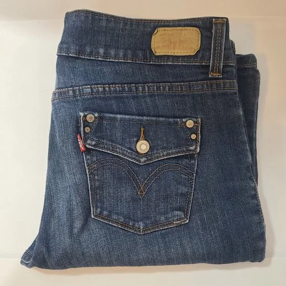 Levis 526 Blue Jeans Womens Sz 6 Slender Boot Cut Medium Wash Work Western Rodeo - Picture 12 of 12